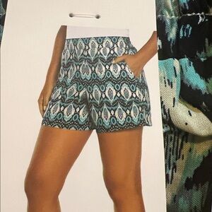 NWT Wildfox Women's lightweight Short ultra soft pull on S blue print